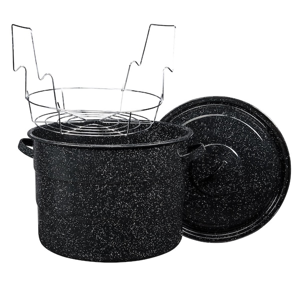 Columbian Home Granite Ware Canner with lid & Jar Rack 21.5 qt 3 pc 319814 - main